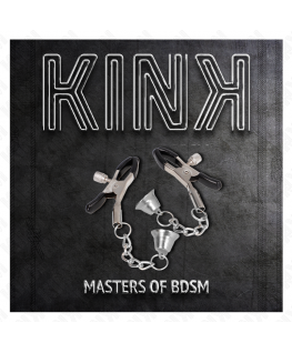 KINK - MORSETTI PER CAPEZZOLI CON CIONDOLO CAMPANELLA IN ARGENTO 6 CM