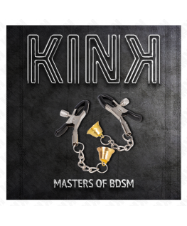 KINK - MORSETTI PER CAPEzzoli CON PENDENTE CAMPANELLA IN ORO 6 CM