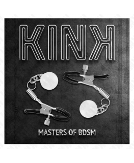 KINK - MORSETTI PER CAPEZZOLI PERLINE DI VETRO ARGENTO 6 CM