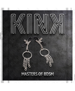 KINK - MORSETTO PER CAPEZZOLO O RING E CATENELLA ARGENTO 6 CM