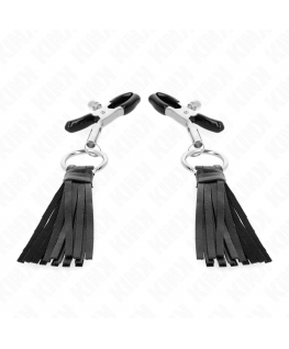 KINK - MORSETTI PER CAPEZZOLI IN SIMILPELLE CON NAPPINE 6 CM