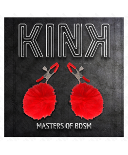 KINK - PINZA PER CAPEZZOLI CON SFERA IN ECOPELLICCIA ROSSO 6 CM