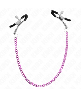 KINK - MORSETTI PER CAPEZZOLI A CATENA VIOLA 30 CM