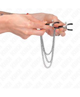 KINK - PINZE PER CAPEzzoli CON 3 CATENE ARGENTO 20/23/28 CM