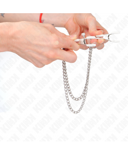 KINK - PINZE PER CAPEzzoli CON 2 CATENE SOTTILI ARGENTO 20/23 CM