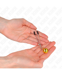 KINK - PINZE PER CAPEZZOLI A CAMPANA SOTTILE ORO 7 CM