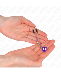 KINK - PINZE PER CAPEZZOLI A CAMPANA SOTTILE VIOLA 7 CM