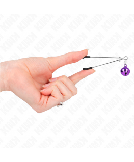 KINK - PINZE PER CAPEZZOLI A CAMPANA SOTTILE VIOLA 7 CM