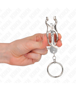 KINK - MORSETTI PER CAPEZZOLI CON O-RING TRIFOGLIO GIAPPONESE ARGENTO