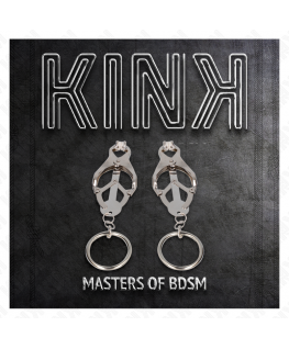 KINK - MORSETTI PER CAPEZZOLI CON O-RING TRIFOGLIO GIAPPONESE ARGENTO