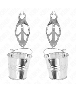 KINK - PINZE PER CAPEZZOLI TRIFOGLIO GIAPPONESE CON SECCHIELLI ARGENTO