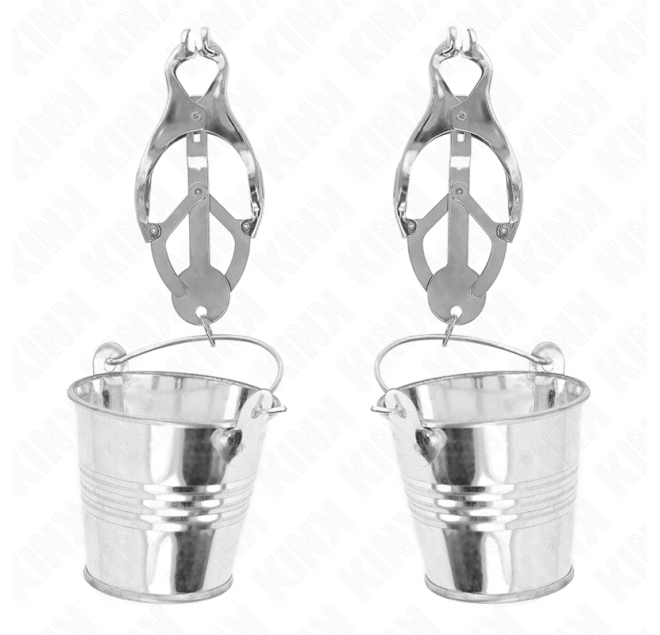 KINK - PINZE PER CAPEZZOLI TRIFOGLIO GIAPPONESE CON SECCHIELLI ARGENTO