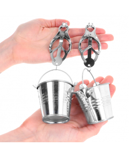 KINK - PINZE PER CAPEZZOLI TRIFOGLIO GIAPPONESE CON SECCHIELLI ARGENTO