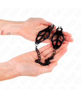 KINK - PINZE PER CAPEZZOLI TRIFOGLIO GIAPPONESE CON CATENA NERA 30 CM