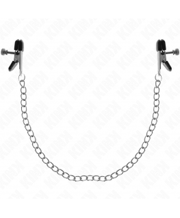 KINK - MORSETTI PER CAPEZZOLI A CATENA PIATTA ARGENTO 34 CM