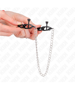 KINK - MORSETTI PER CAPEZZOLI A CATENA PIATTA ARGENTO 30 CM