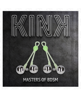 KINK - PINZE PER CAPEZZOLI TESCHIO LUMINOSO CON ANELLO CAMPANE REGOLABILI VERDE/ARGENTO