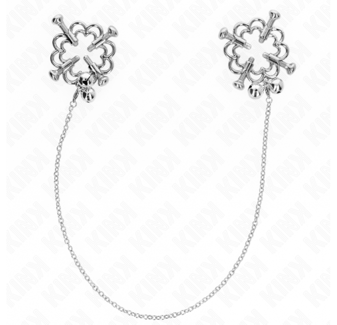 KINK - PINZE PER CAPEZZOLI A FIORE IN METALLO CON CATENA