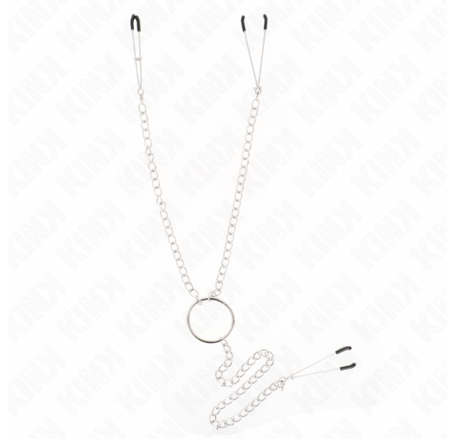 KINK - PINZE PER CAPEZZOLI TRIPLI E CLIT CON CATENA MODELLO 1