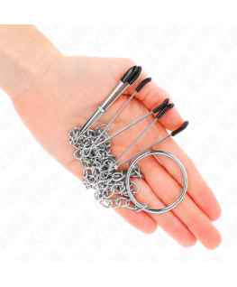 KINK - PINZE PER CAPEZZOLI TRIPLI E CLIT CON CATENA MODELLO 1