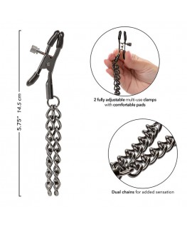 CALEXOTICS - EUPHORIA CATENA MORSETTI PER CAPEZZOLI 14,5 CM