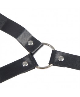 SUBBLIME - 953720 BONDAGE LEATHER STRAP BREATH CLAMPS NERO TAGLIA UNICA