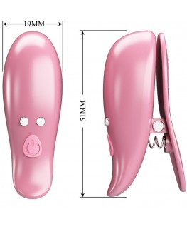 PRETTY LOVE - MORSETTI PER CAPEZZOLI CAILEY 10 VIBRAZIONI TELECOMANDO ROSA