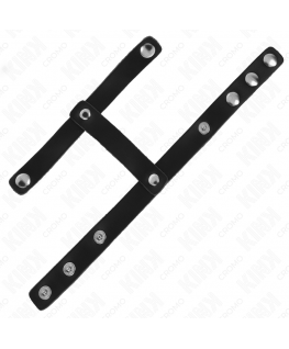 KINK - ANELLO PER PENE E CINTURINO DIVISORE PER PALLE REGOLABILE IN PELLE