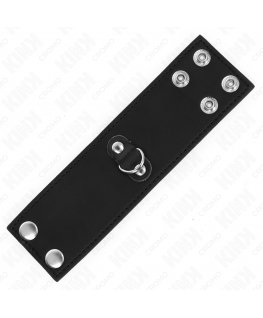 KINK - ANELLO PER PENE IN PELLE CON CHIUSURA A PRESSIONE 18 X 5 CM