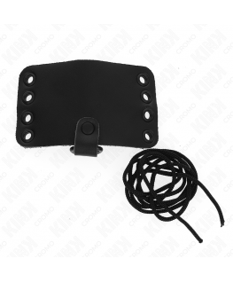 KINK - ANELLO PER PENE IN PELLE CON CHIUSURA IN LACCI E LACCI