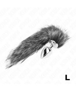 KINK - PLUG ANALE MISURA L 10 X 4 CM CON CODA SINTETICA 40 CM GRIGIO KINK - PLUG ANALE MISURA L 10 X 4 CM CON CODA SINTETICA 40 CM GRIGIO che trovi in offerta solo su SexyShopOnline a -35% di sconto
