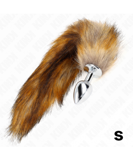 KINK - PLUG ANALE TAGLIA S 7 X 3 CM CON CODA SINTETICA 40 CM MARRONE