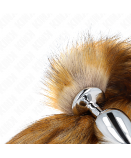 KINK - PLUG ANALE MISURA L 10 X 4 CM CON CODA SINTETICA 40 CM MARRONE