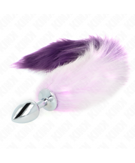 KINK - PLUG ANALE TAGLIA S 7 X 3 CM CON CODA SINTETICA 40 CM VIOLA