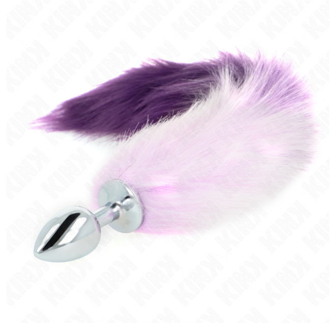 KINK - PLUG ANALE TAGLIA S 7 X 3 CM CON CODA SINTETICA 40 CM VIOLA