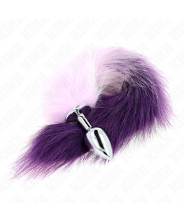 KINK - PLUG ANALE TAGLIA S 7 X 3 CM CON CODA SINTETICA 40 CM VIOLA