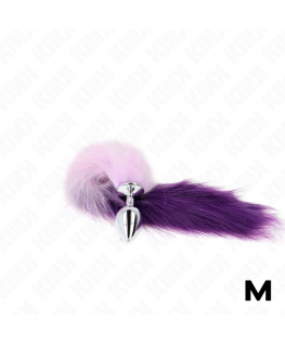 KINK - PLUG ANALE MISURA M 8 X 3,5 CM CON CODA SINTETICA 40 CM VIOLA
