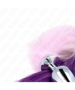 KINK - PLUG ANALE MISURA L 10 X 4 CM CON CODA SINTETICA 40 CM VIOLA