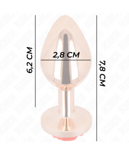 KINK - PLUG ANALE IN ORO ROSA CON ROSA ROSSA S