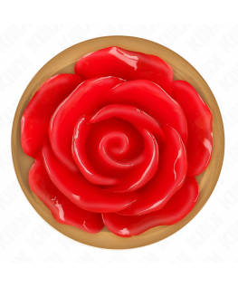 KINK - PLUG ANALE IN ORO ROSA CON ROSA ROSSA S