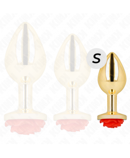 KINK - PLUG ANALE ORO ROSA ROSSO TAGLIA S