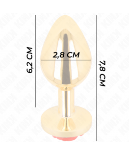 KINK - PLUG ANALE ORO ROSA ROSSO TAGLIA S