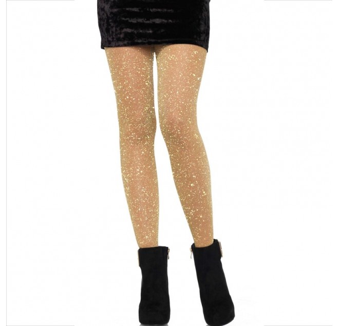 LEG AVENUE - COLLANT TRASPARENTI DORATO