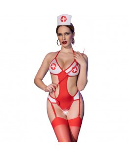 CHILIROSE - CR 4631 SET BODY INFERMIERA ROSSO S/M