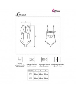 LIVCO CORSETTI FASHION - KREAME LC 90546 BODY NERO L/XL
