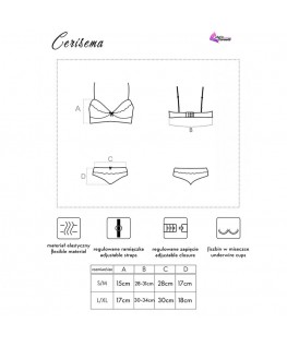 LIVCO CORSETTI FASHION - CERISEMA LC 21005 REGGISENO + SLIP CORALLO S/M