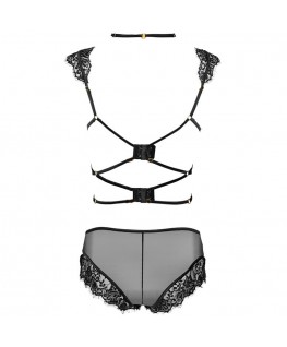 LIVCO CORSETTI FASHION - PALMENOM LC 90614 REGGISENO + SLIP NERO