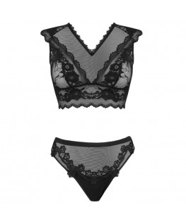 LIVCO CORSETTI FASHION - TIMOSAN LC 90631 REGGISENO + SLIP NERO