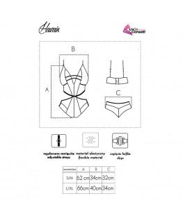 LIVCO CORSETTI FASHION - HAWAIN LC 90665 BODY NERO L/XL