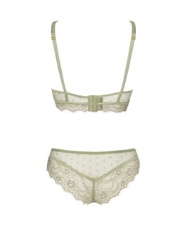 LIVCO CORSETTI FASHION - PINE LC 90667 REGGISENO + SLIP KHAKI L/XL